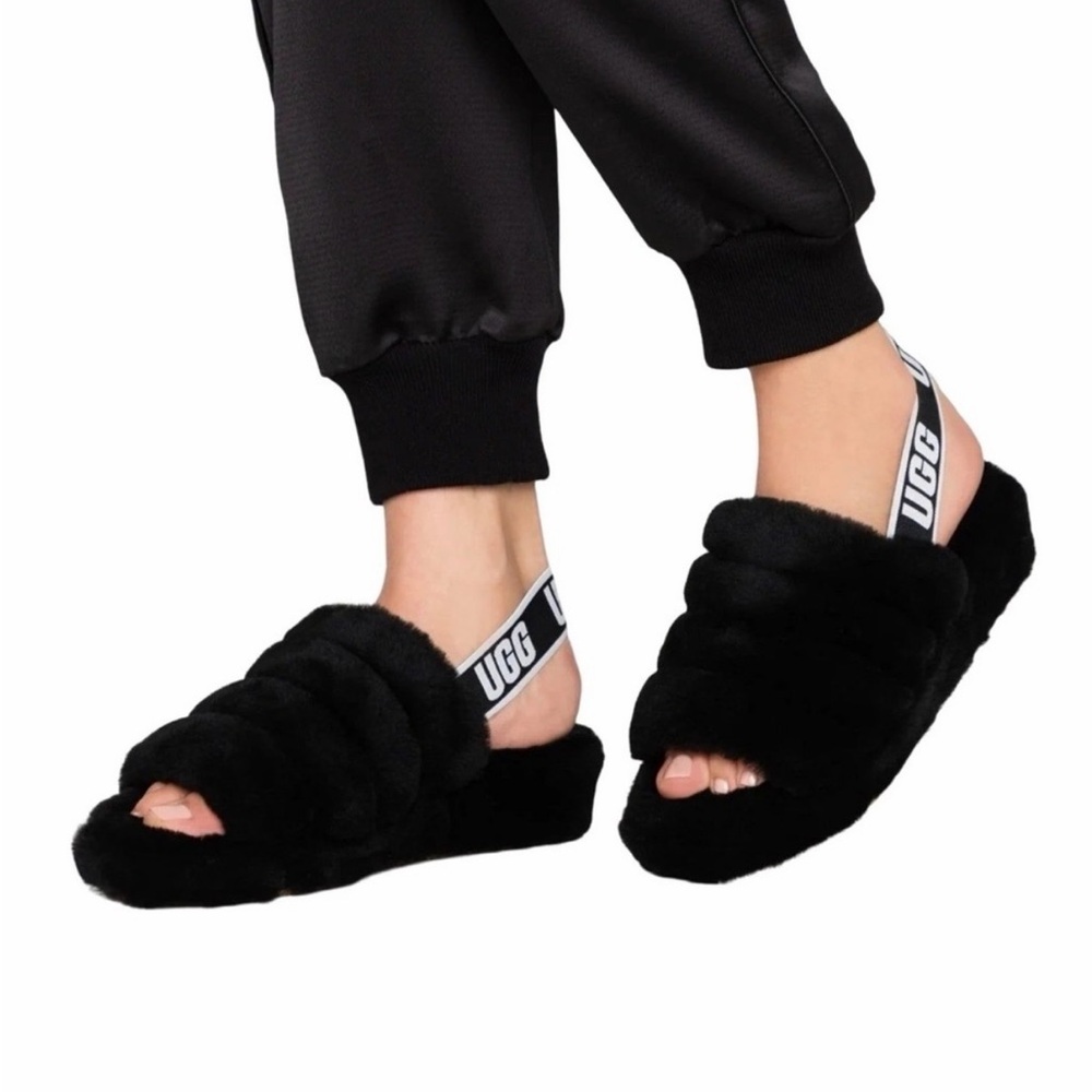 UGG Women's Black Cozy Slide Slippers